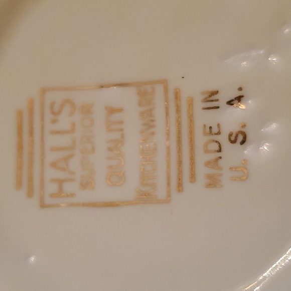 1930s Antique Hall China Red Poppy Radiance Bowl - Picture 5 of 5